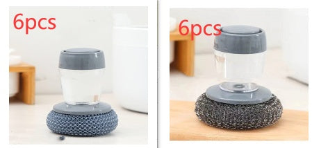 Kitchen Palm Brush: Soap Dispenser for Easy Cleaning