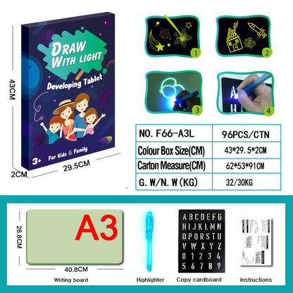 3D Magic Drawing Pad: Educational Toy with 8 Light Effects - Sketchpad & Puzzle Board