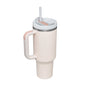 40 Oz Insulated Tumbler: Stainless Steel Coffee Cup with Lid and Straw