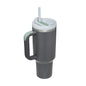 40 Oz Insulated Tumbler: Stainless Steel Coffee Cup with Lid and Straw