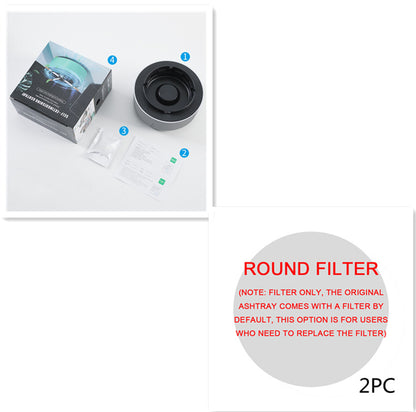 Portable Car Ashtray with Smoke Removal Air Purifier - Anion Filtration for Fresh Air