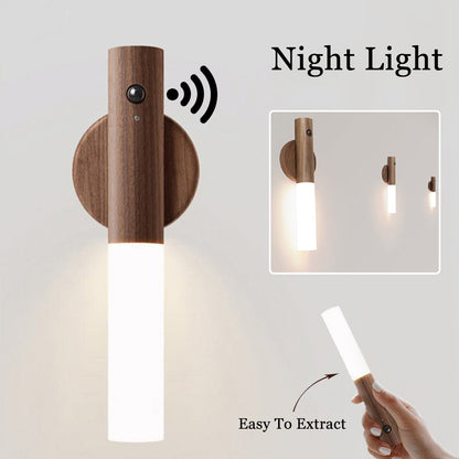 Motion Sensor LED Night Light - Wireless, USB, Magnetic for Cabinets & Corridors