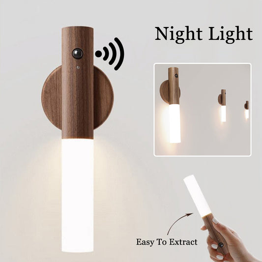 Motion Sensor LED Night Light - Wireless, USB, Magnetic for Cabinets & Corridors