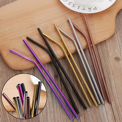 Reusable Stainless Steel Straws: Colorful and Eco-Friendly