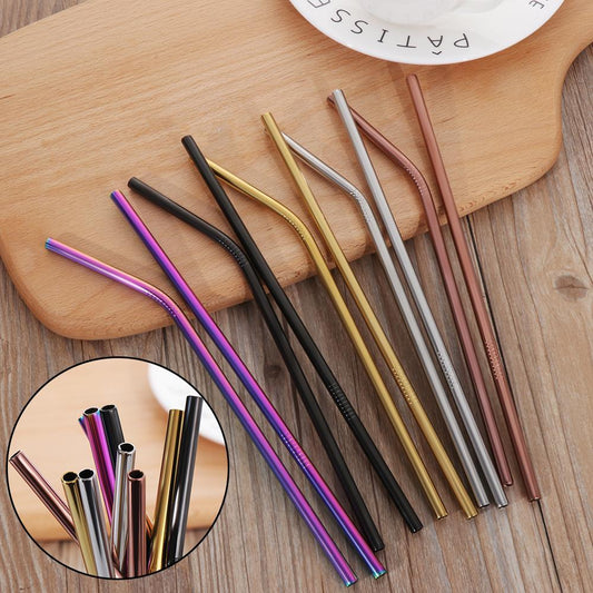 Reusable Stainless Steel Straws: Colorful and Eco-Friendly