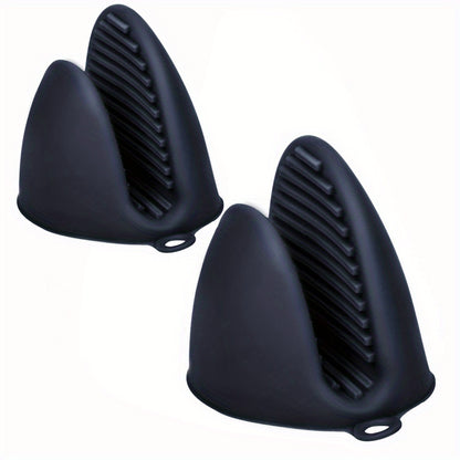2-Pack Silicone Oven Mitts: Heat Resistant Pot Holders for Cooking & Baking