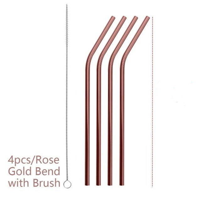 Reusable Stainless Steel Straws: Colorful and Eco-Friendly