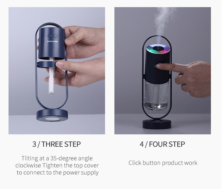 USB Air Humidifier with Night Light: Perfect for Home & Office