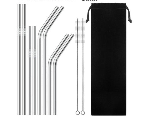 Reusable Stainless Steel Straws: Colorful and Eco-Friendly