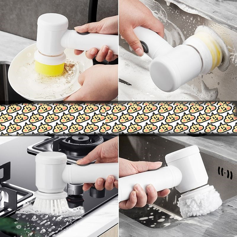 Multifunctional Electric Scrubber: Rechargeable Brush for Kitchen Cleaning