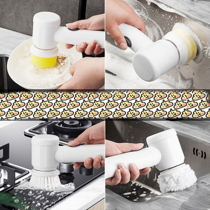 Multifunctional Electric Scrubber: Rechargeable Brush for Kitchen Cleaning