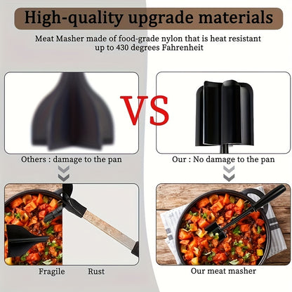 PANCERKA Manual Meat Shredder: Effortless Shredding with Heat-Resistant, Non-Stick Dual Blades