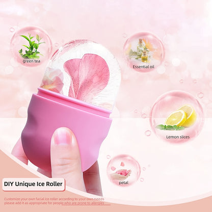 Ice Face Roller: Enhance Your Natural Glow with Ice Mold for Face, Eyes, and Neck