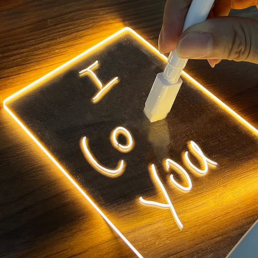 Creative LED Message Board: Night Light with Pen for Decoration