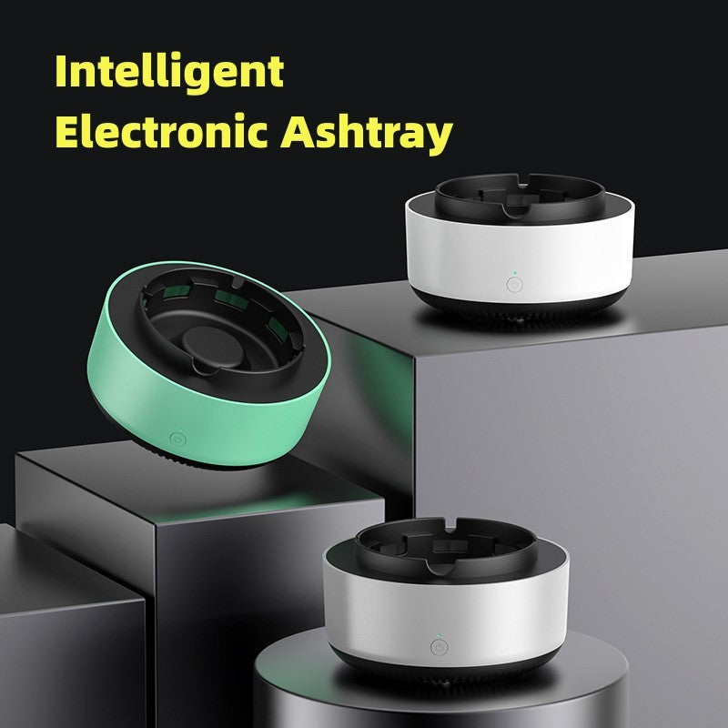 Portable Car Ashtray with Smoke Removal Air Purifier - Anion Filtration for Fresh Air