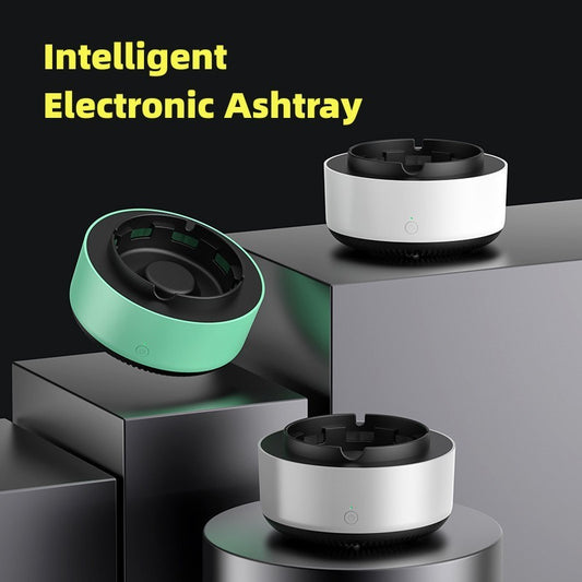 Portable Car Ashtray with Smoke Removal Air Purifier - Anion Filtration for Fresh Air