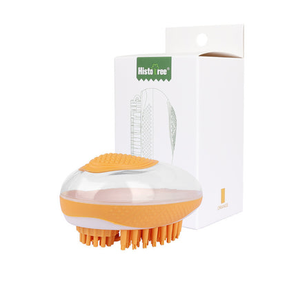 2-in-1 Pet Spa Brush: Soft Silicone Massage Comb for Easy Dog & Cat Grooming