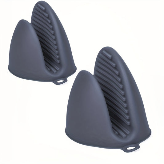 2-Pack Silicone Oven Mitts: Heat Resistant Pot Holders for Cooking & Baking