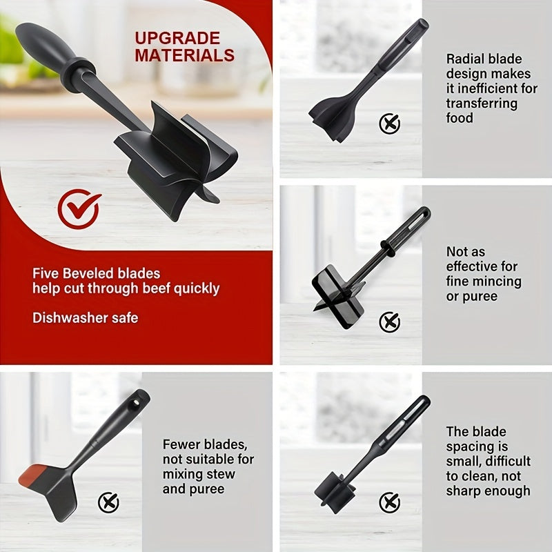 PANCERKA Manual Meat Shredder: Effortless Shredding with Heat-Resistant, Non-Stick Dual Blades