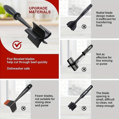 PANCERKA Manual Meat Shredder: Effortless Shredding with Heat-Resistant, Non-Stick Dual Blades