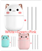 Cute Cat USB Air Humidifier - Ultra-Silent Cool Mist Aromatherapy Purifier for Home, Office & Car