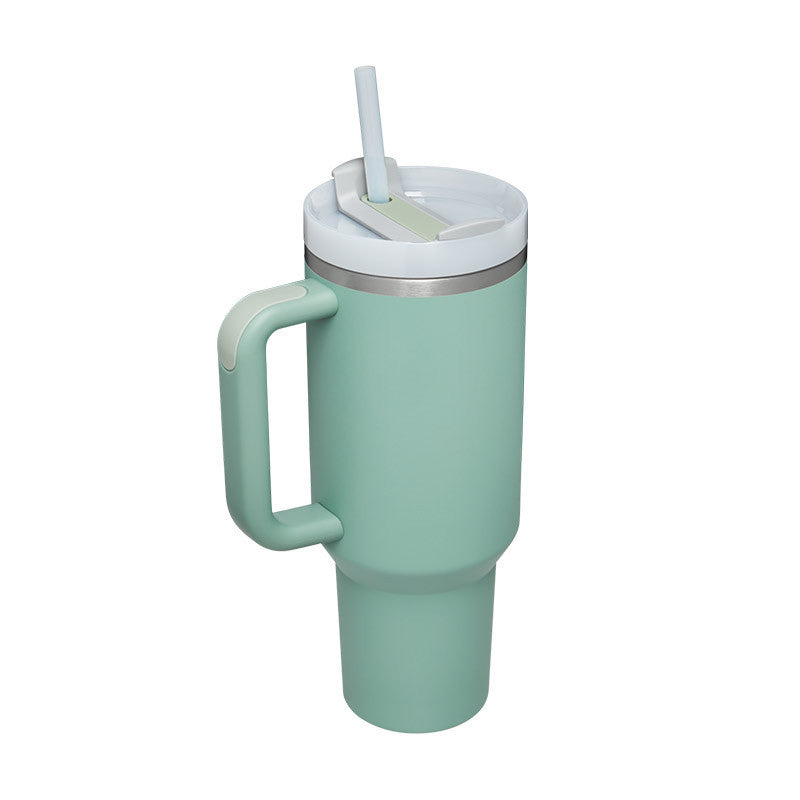 40 Oz Insulated Tumbler: Stainless Steel Coffee Cup with Lid and Straw