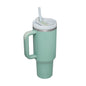 40 Oz Insulated Tumbler: Stainless Steel Coffee Cup with Lid and Straw