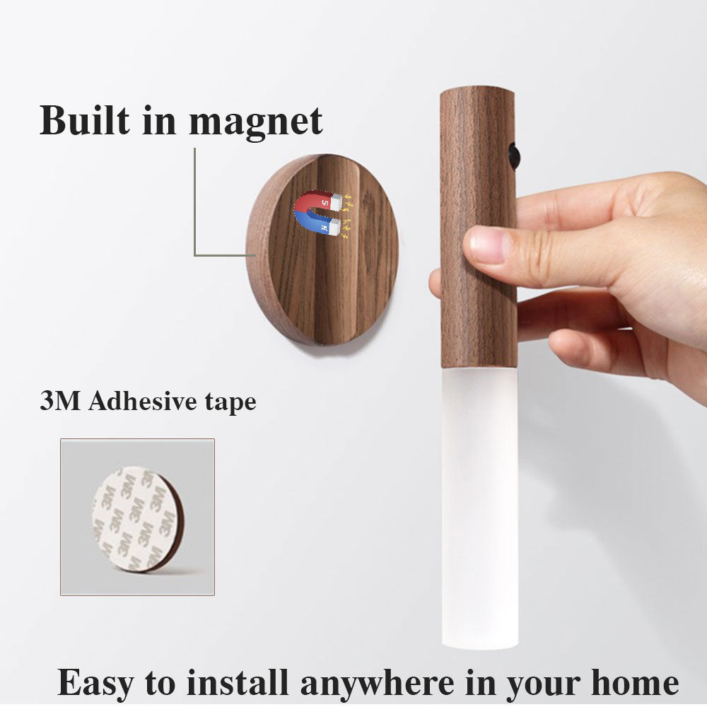 Motion Sensor LED Night Light - Wireless, USB, Magnetic for Cabinets & Corridors