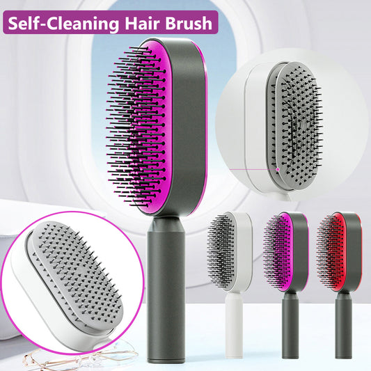 One-Key Cleaning Hair Brush: Massage, Reduce Hair Loss, Anti-Static