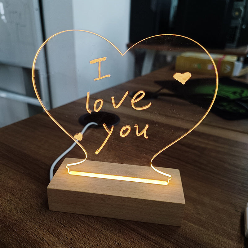 Creative LED Message Board: Night Light with Pen for Decoration
