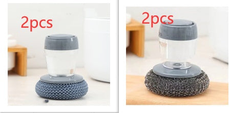 Kitchen Palm Brush: Soap Dispenser for Easy Cleaning