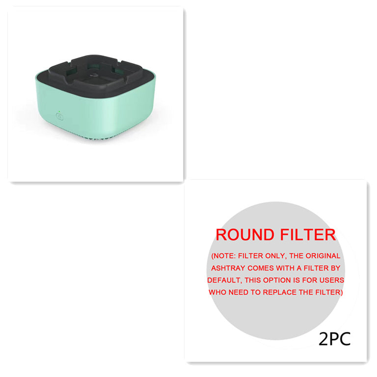 Portable Car Ashtray with Smoke Removal Air Purifier - Anion Filtration for Fresh Air