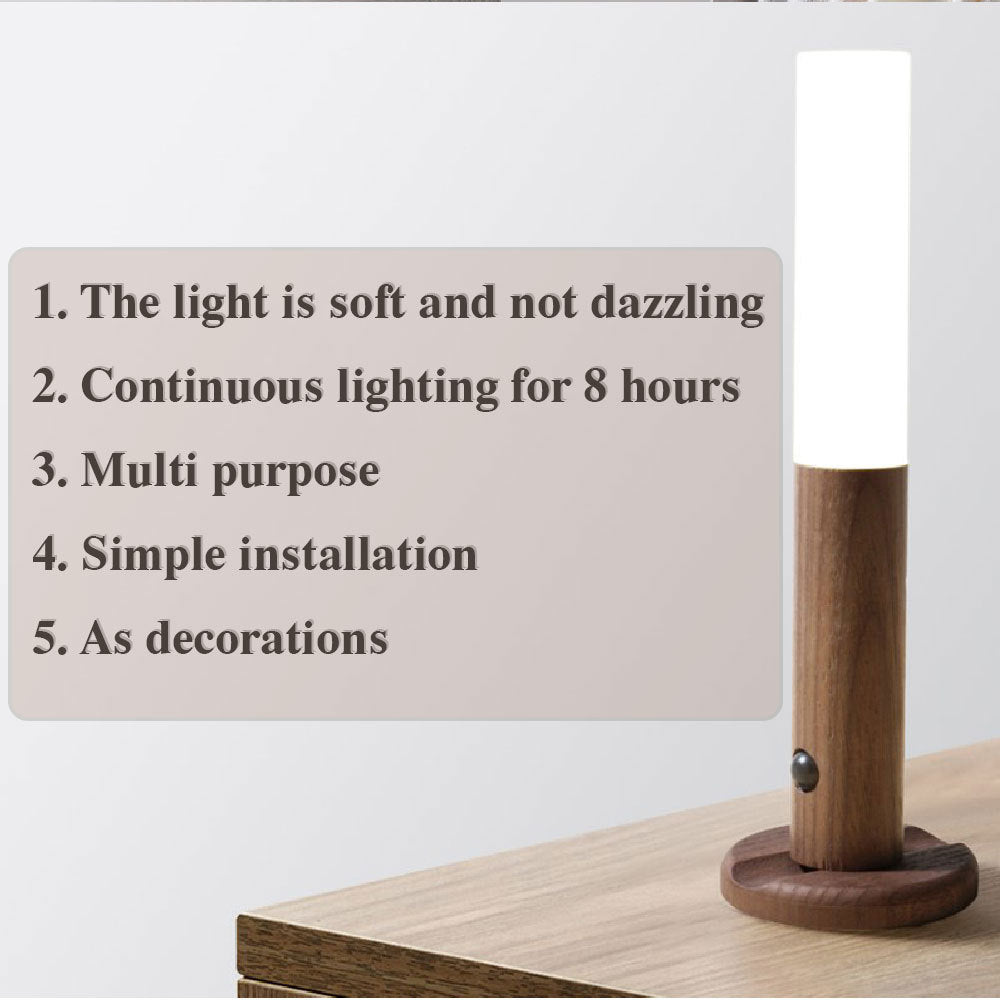Motion Sensor LED Night Light - Wireless, USB, Magnetic for Cabinets & Corridors