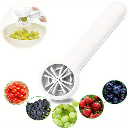 Portable Fruit Cutter: Safe, Ergonomic, Dishwasher-Friendly | Perfect for Small Fruits