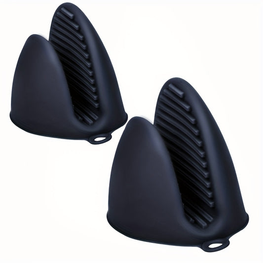 2-Pack Silicone Oven Mitts: Heat Resistant Pot Holders for Cooking & Baking
