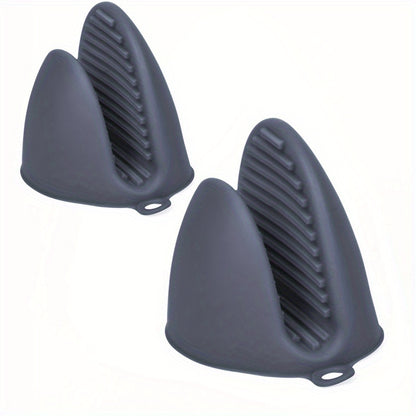 2-Pack Silicone Oven Mitts: Heat Resistant Pot Holders for Cooking & Baking