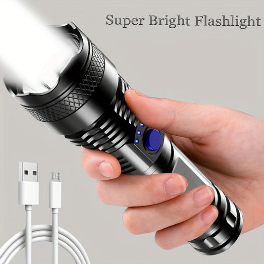 Rechargeable Handheld Flashlight: Powerful LED Light for Outdoor Adventures