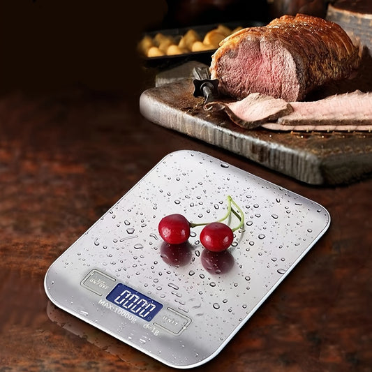 Weluvfit Digital Kitchen Scale: High Precision, Waterproof, Stainless Steel Surface for Cooking and Baking