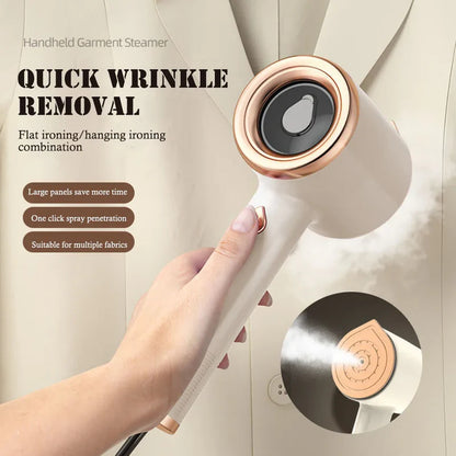 Handheld Garment Steamer: Portable Mini Fabric Steam Iron for Travel & Home - US Plug