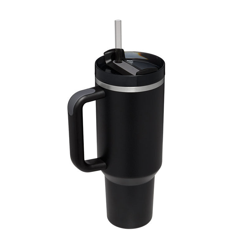 40 Oz Insulated Tumbler: Stainless Steel Coffee Cup with Lid and Straw