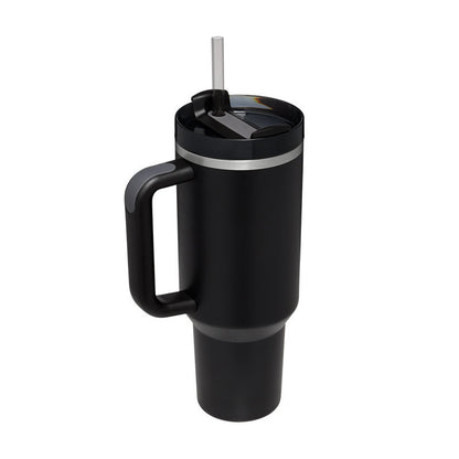 40 Oz Insulated Tumbler: Stainless Steel Coffee Cup with Lid and Straw