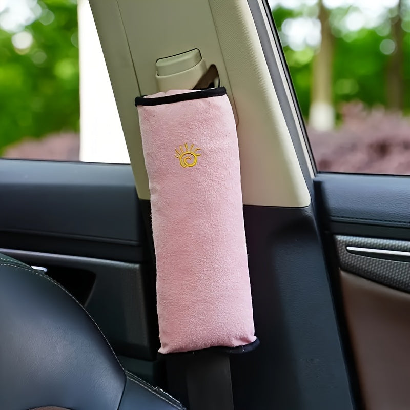 Plush Seat Belt Shoulder Cover: Soft and Thickened Car Accessory with Cute Design