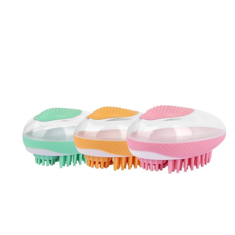 2-in-1 Pet Spa Brush: Soft Silicone Massage Comb for Easy Dog & Cat Grooming