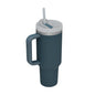 40 Oz Insulated Tumbler: Stainless Steel Coffee Cup with Lid and Straw