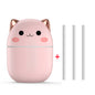 Cute Cat USB Air Humidifier - Ultra-Silent Cool Mist Aromatherapy Purifier for Home, Office & Car