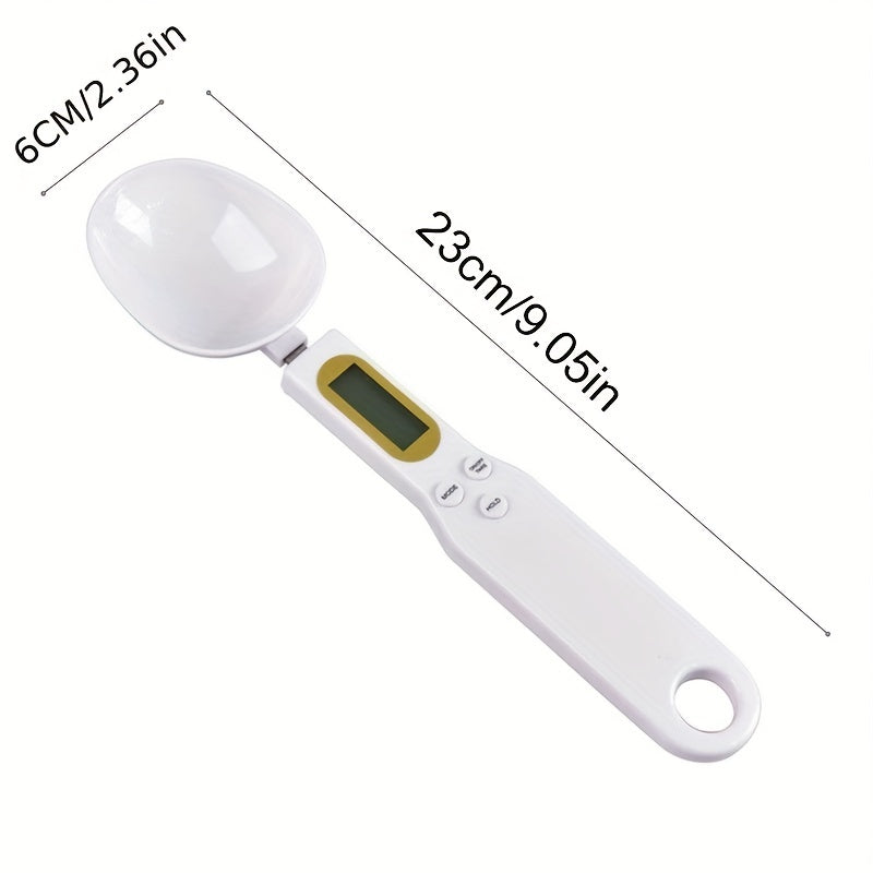 AccuMeasure Digital Kitchen Scale Spoon: LCD Display, 0.1g-500g Precision for Cooking and Baking