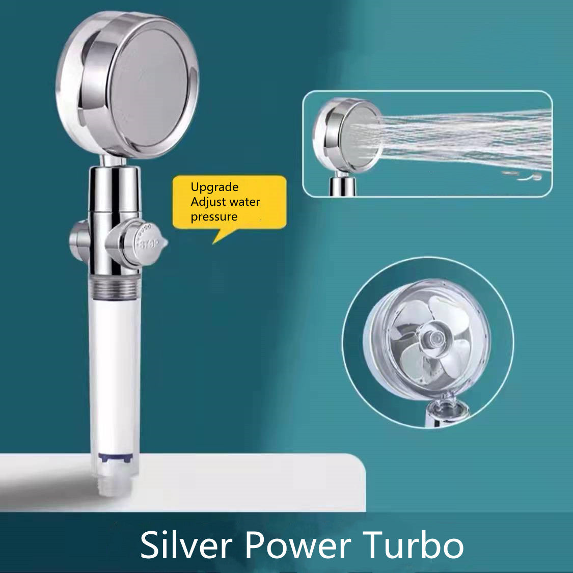360° Rotating Shower Head: High-Pressure Water Saving