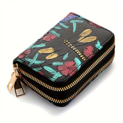 Stylish Womens Double Zipper Wallet - Compact Short Card Holder with Large Capacity, Practical Coin Purse for Everyday Use