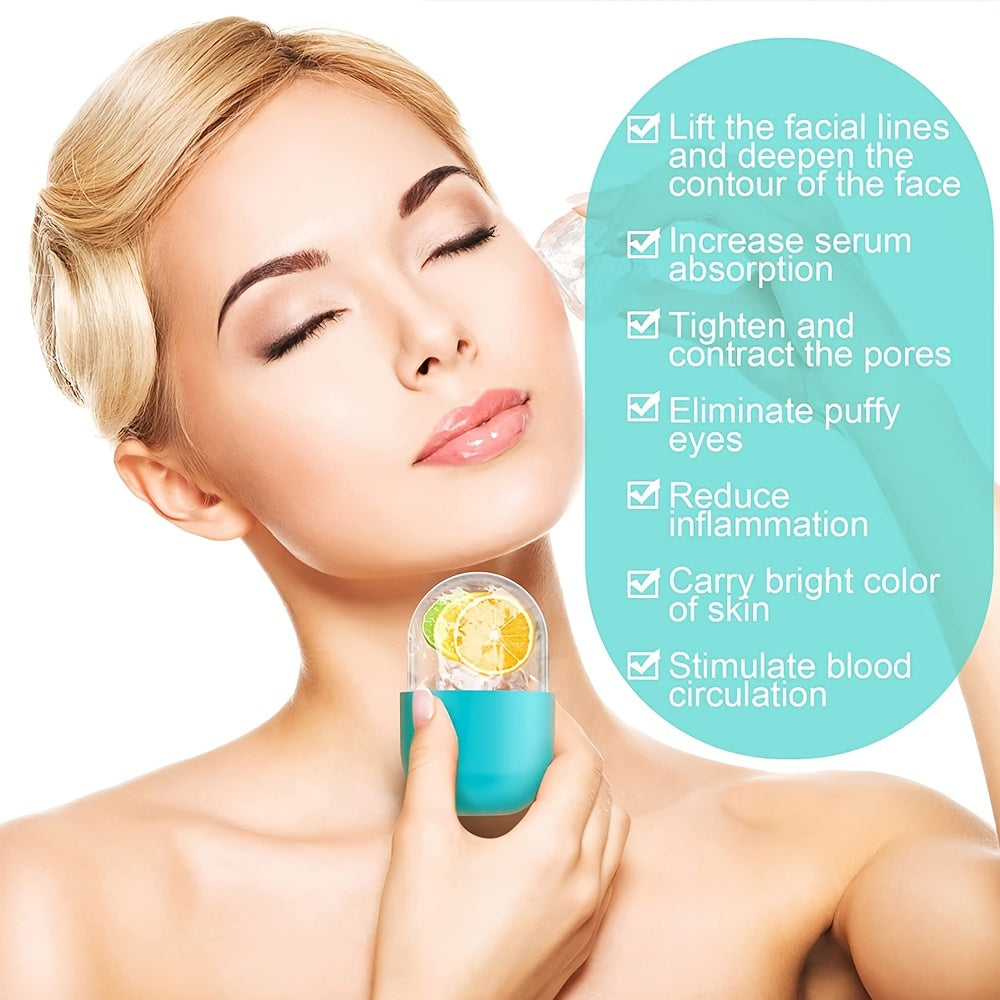 Ice Face Roller: Enhance Your Natural Glow with Ice Mold for Face, Eyes, and Neck