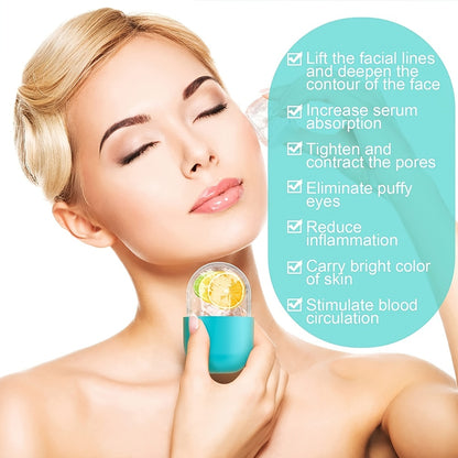 Ice Face Roller: Enhance Your Natural Glow with Ice Mold for Face, Eyes, and Neck